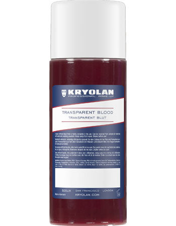 Kryolan Professional 4002 Transparent Blood 250 ML - Light