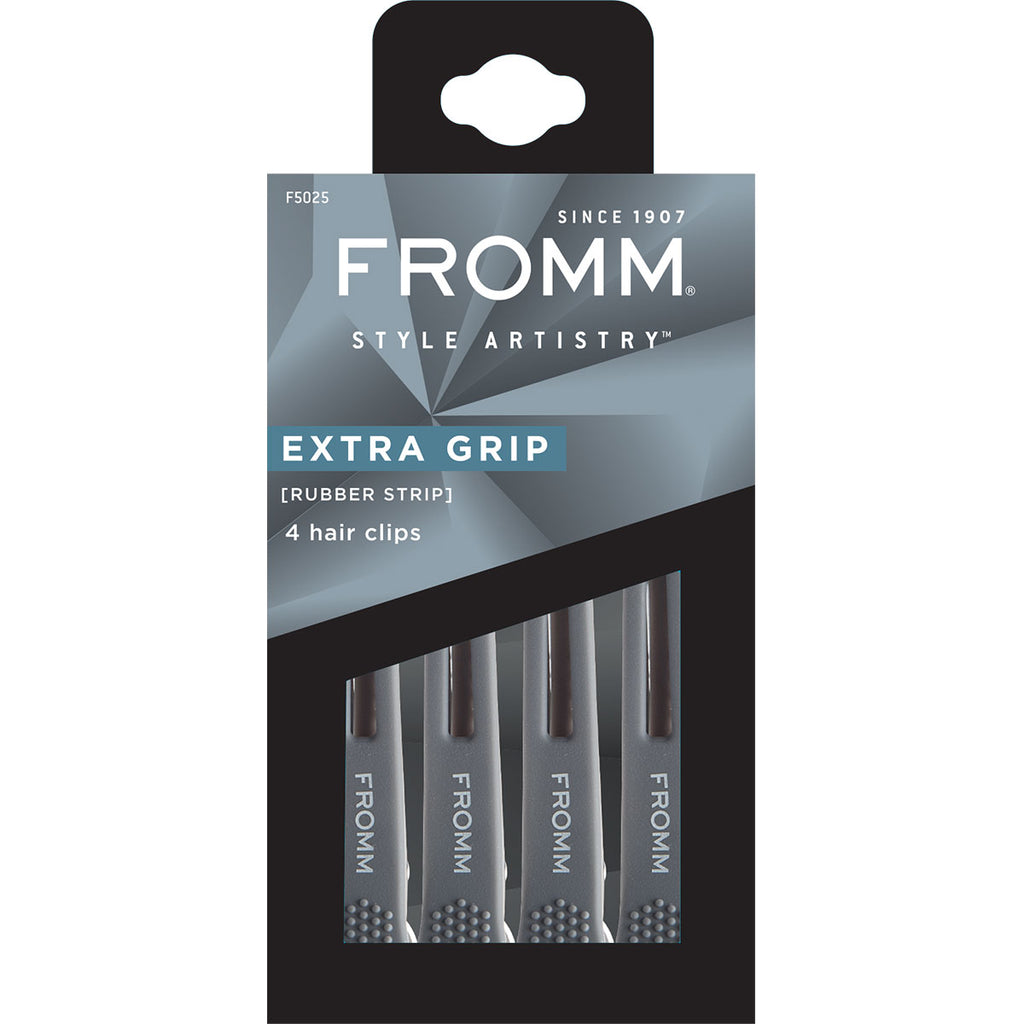Fromm Diane F5025 Extra Grip Rubber Hair Clips 4pk