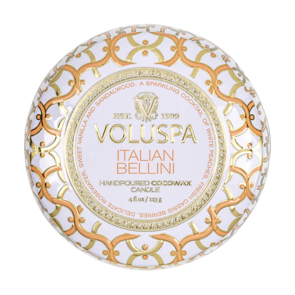 Voluspa Maison Blanc Italian Bellini Mini Tin Candle 4oz