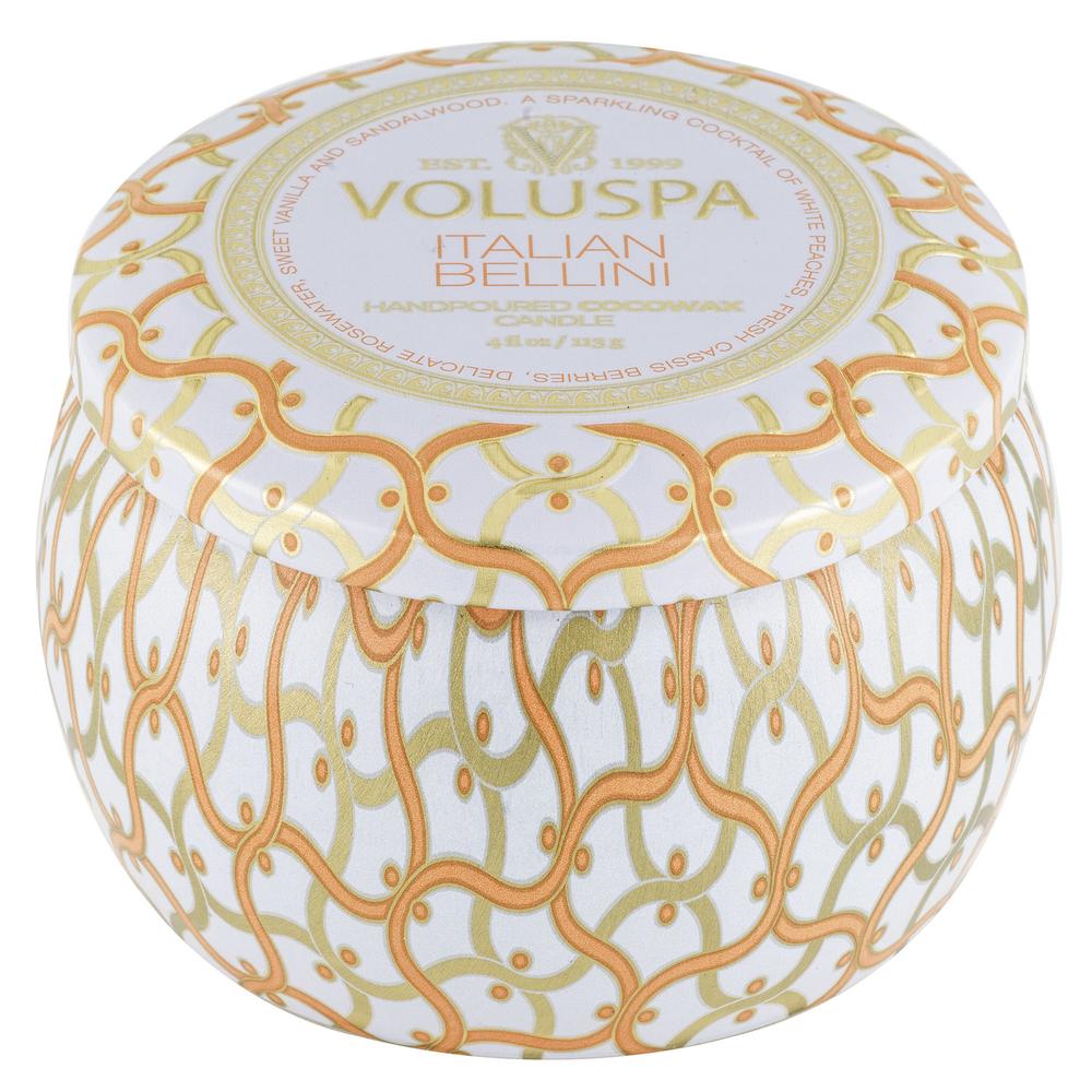 Voluspa Maison Blanc Italian Bellini Mini Tin Candle 4oz