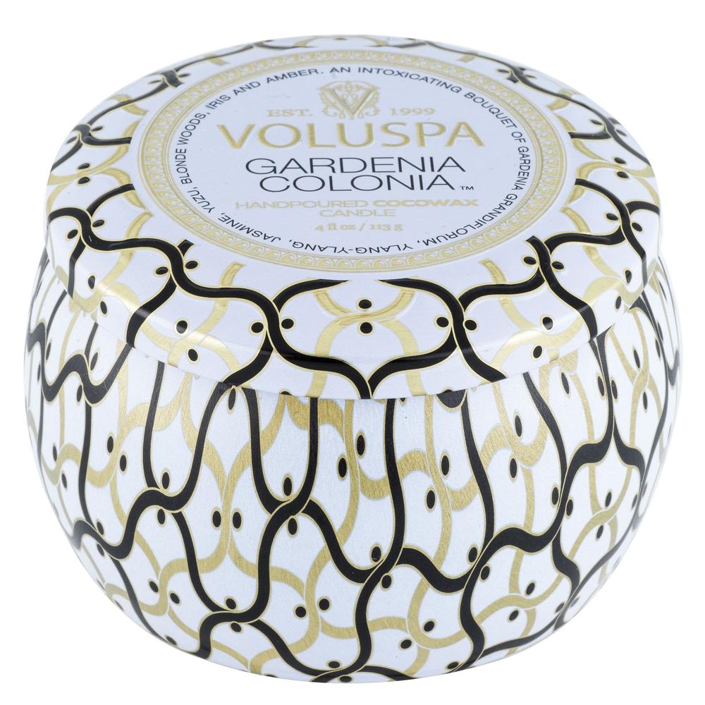 Voluspa Maison Blanc Gardenia Colonia Mini Tin Candle 4oz