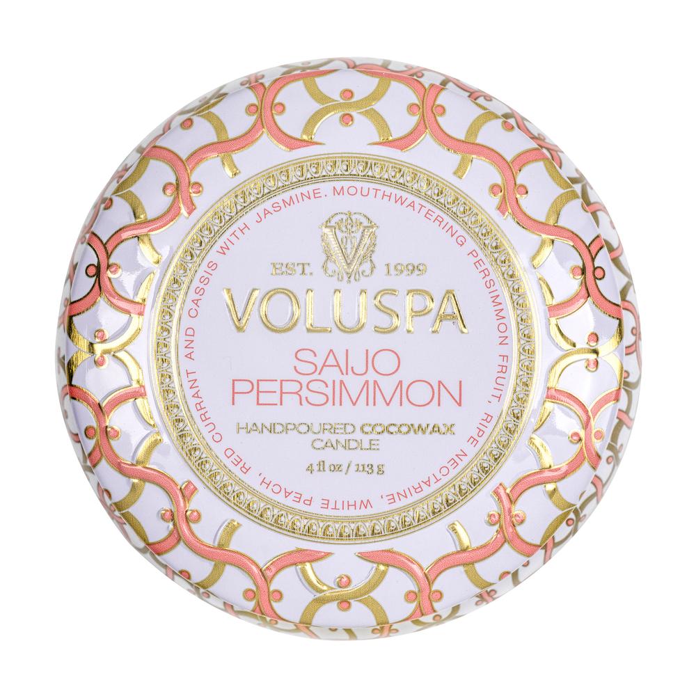 Voluspa Maison Blanc Saijo Persimmon Mini Tin Candle 4oz