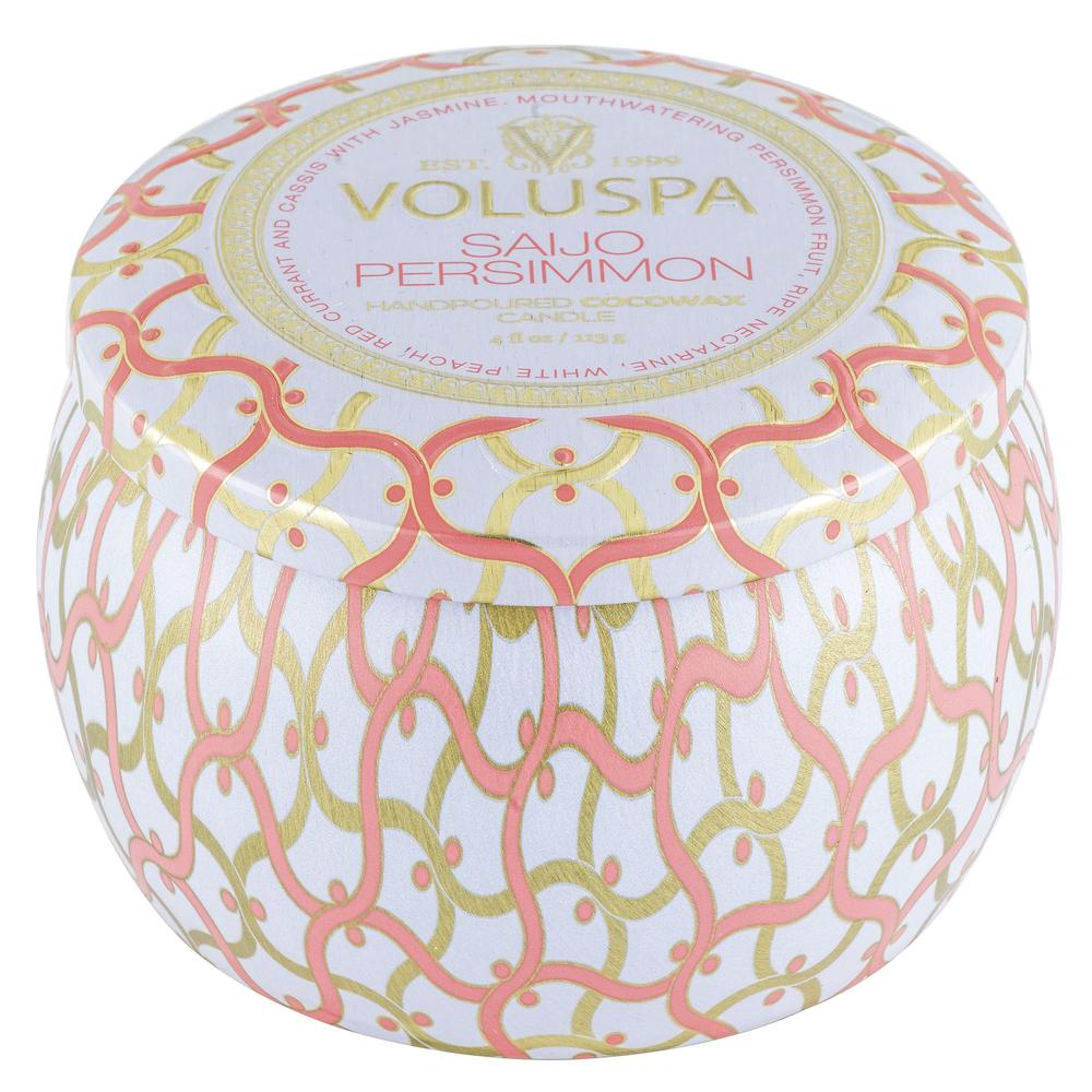 Voluspa Maison Blanc Saijo Persimmon Mini Tin Candle 4oz