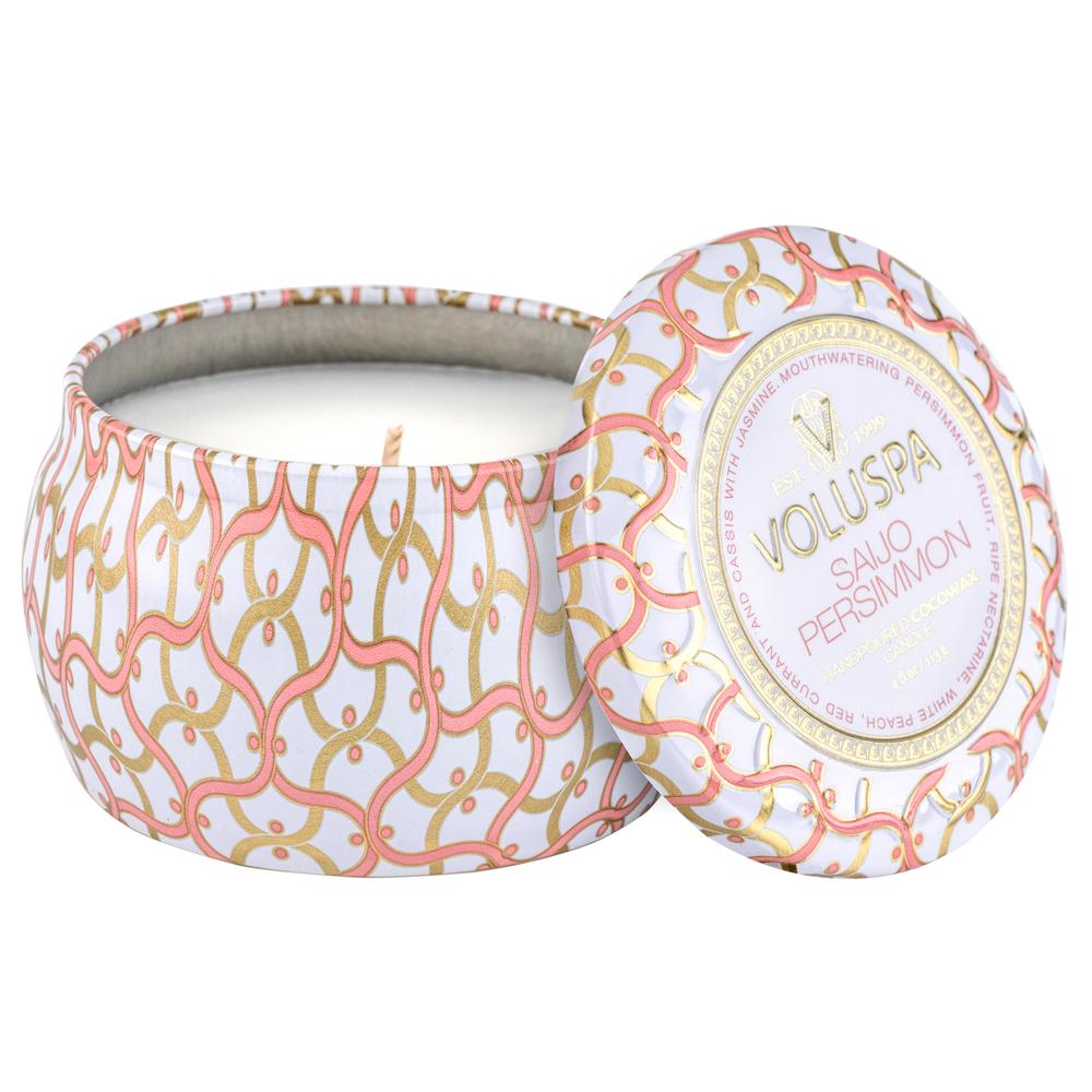 Voluspa Maison Blanc Saijo Persimmon Mini Tin Candle 4oz