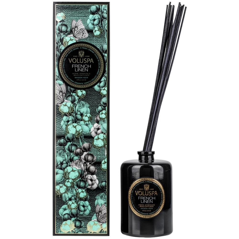 Voluspa Maison Noir French Linen Reed Diffuser