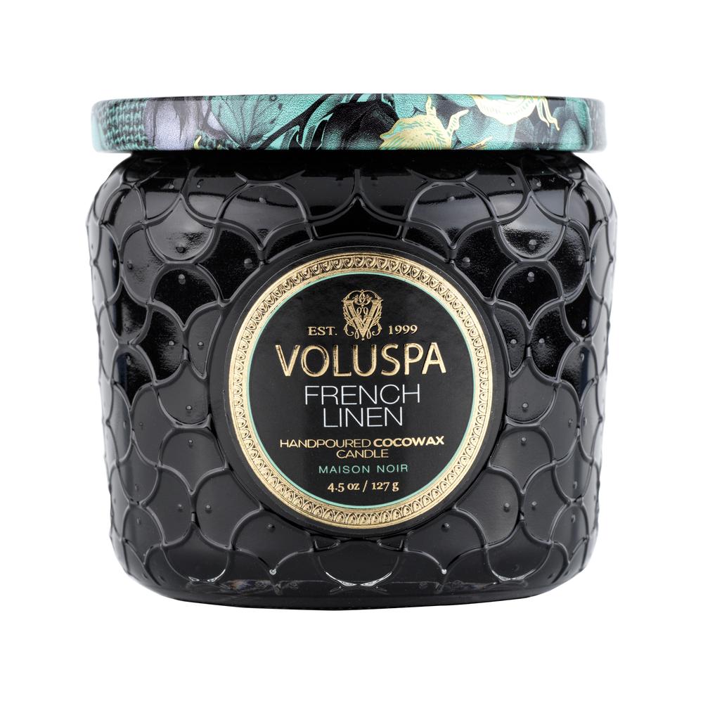 Voluspa Maison Noir French Linen Petite Jar Candle 4.5oz