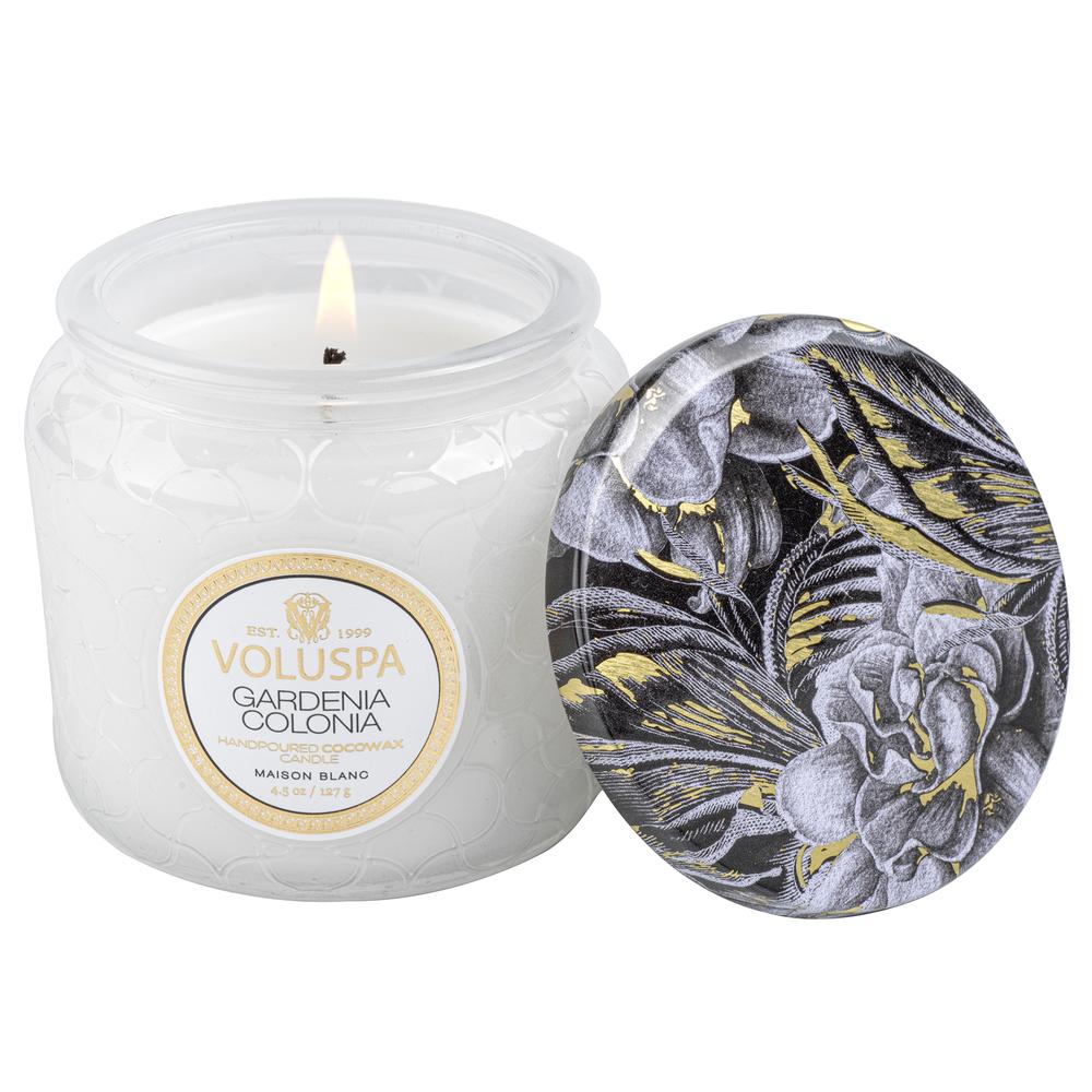 Voluspa Maison Blanc Gardenia Colonia Petite Jar Candle 4.5oz