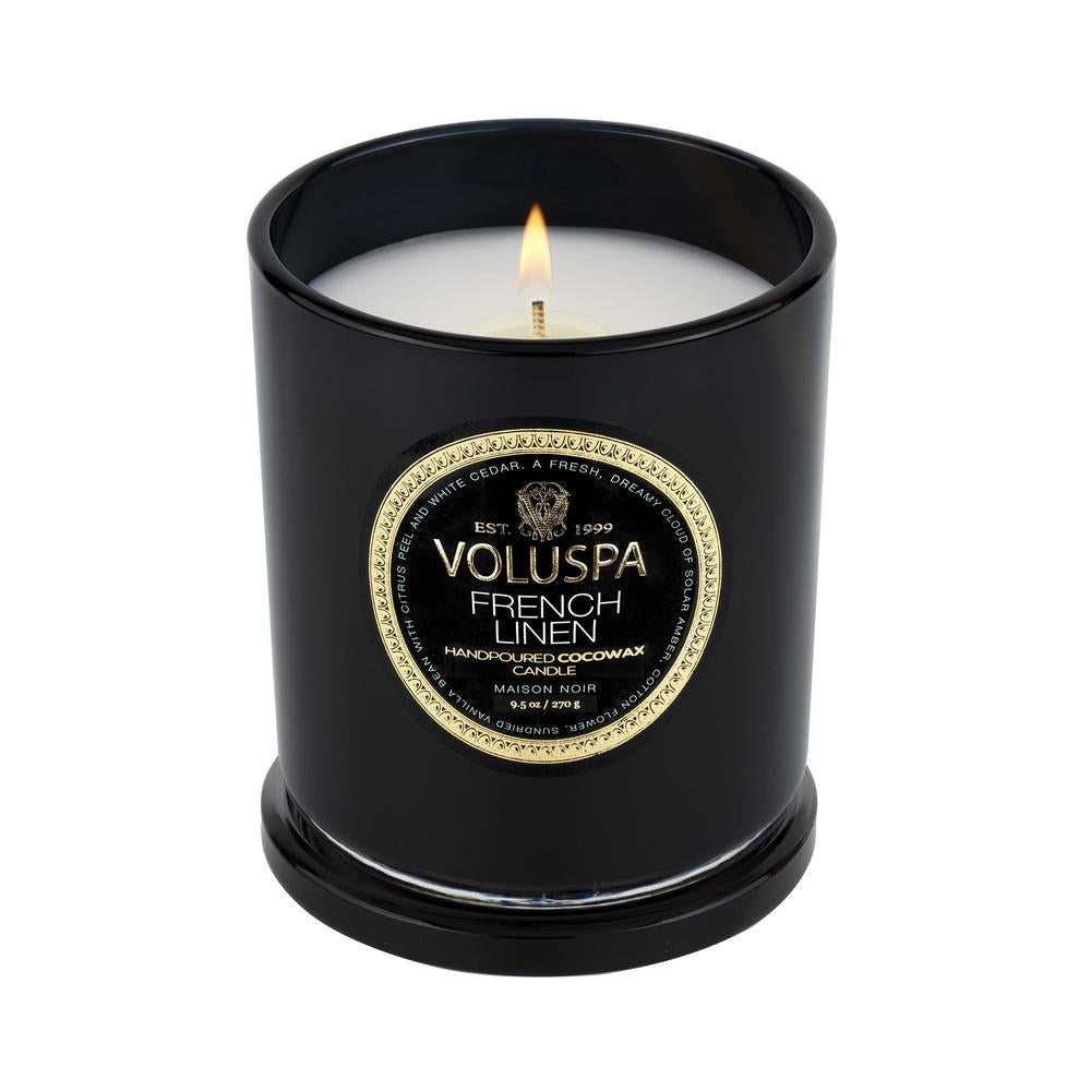 Voluspa Maison Noir French Linen Classic Candle 9.5oz
