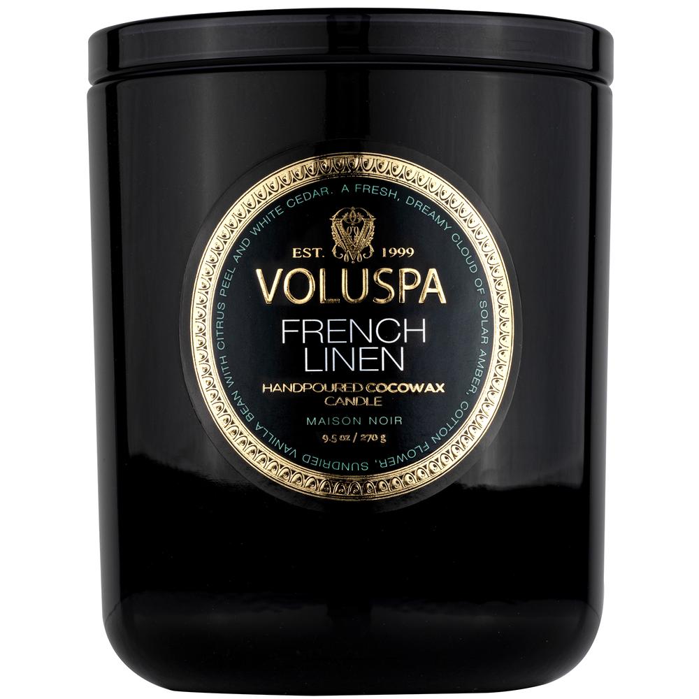 Voluspa Maison Noir French Linen Classic Candle 9.5oz