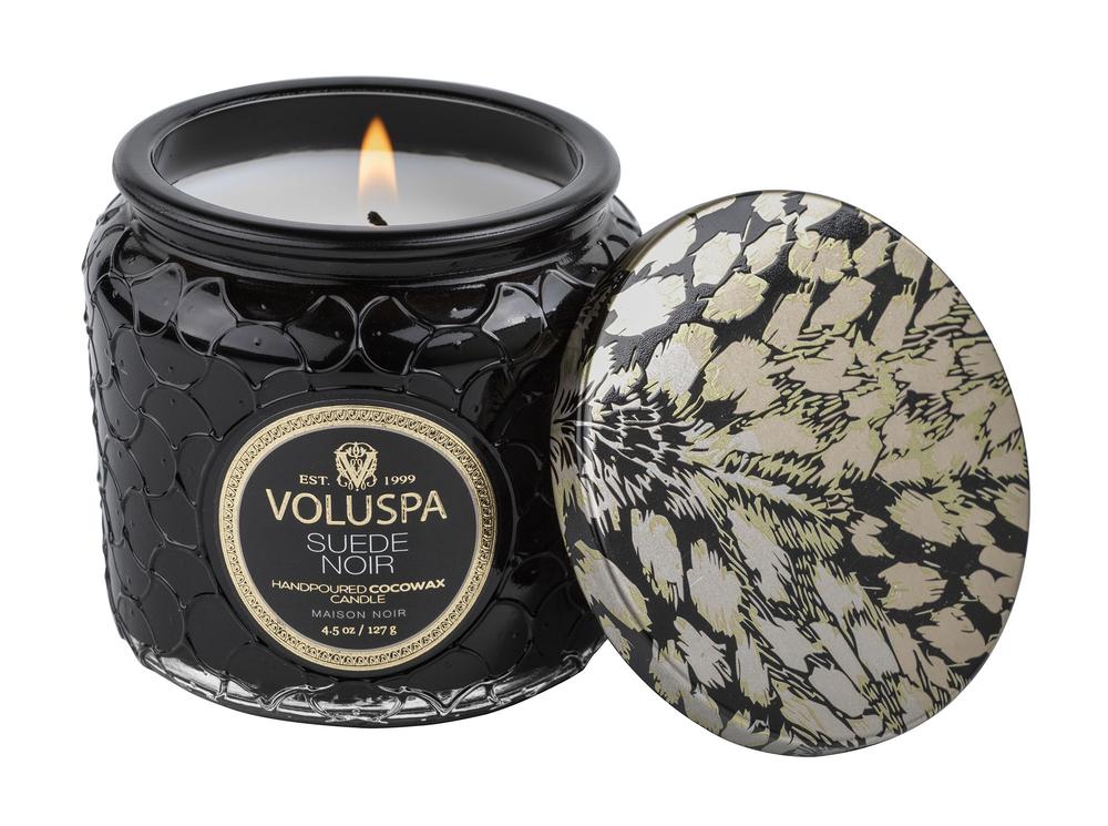 Voluspa Maison Noir Suede Noir Petite Jar Candle 4.5oz