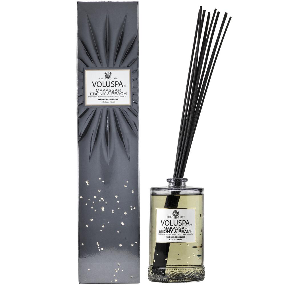 Voluspa Vermeil Makassar Ebony & Peach Reed Diffuser
