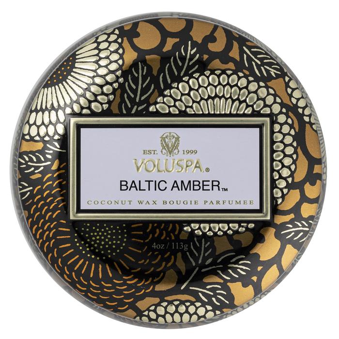 Voluspa Japonica Baltic Amber Mini Tin Candle 4oz