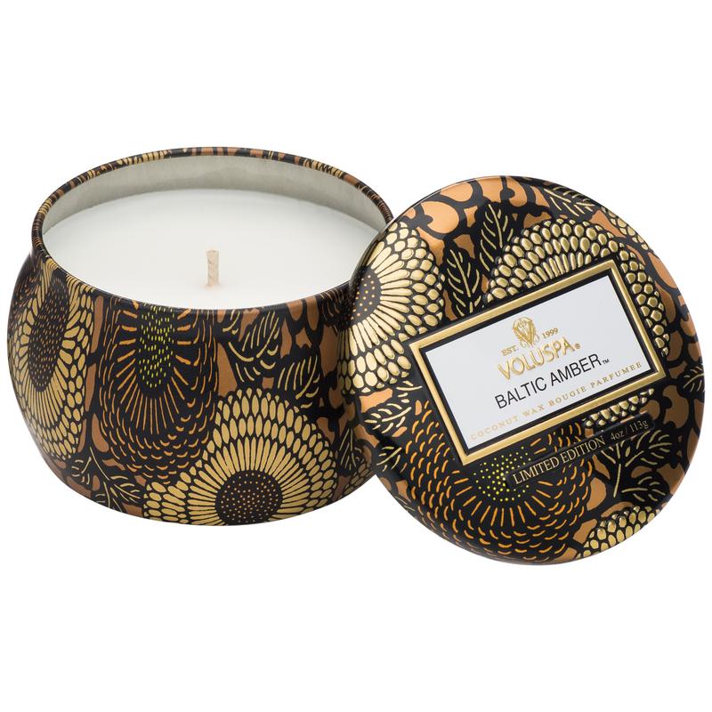 Voluspa Japonica Baltic Amber Mini Tin Candle 4oz