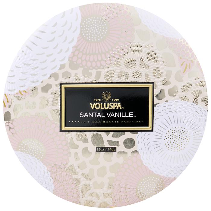 Voluspa Japonica Santal Vanille 3 Wick Tin Candle 12oz