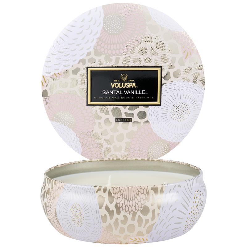 Voluspa Japonica Santal Vanille 3 Wick Tin Candle 12oz