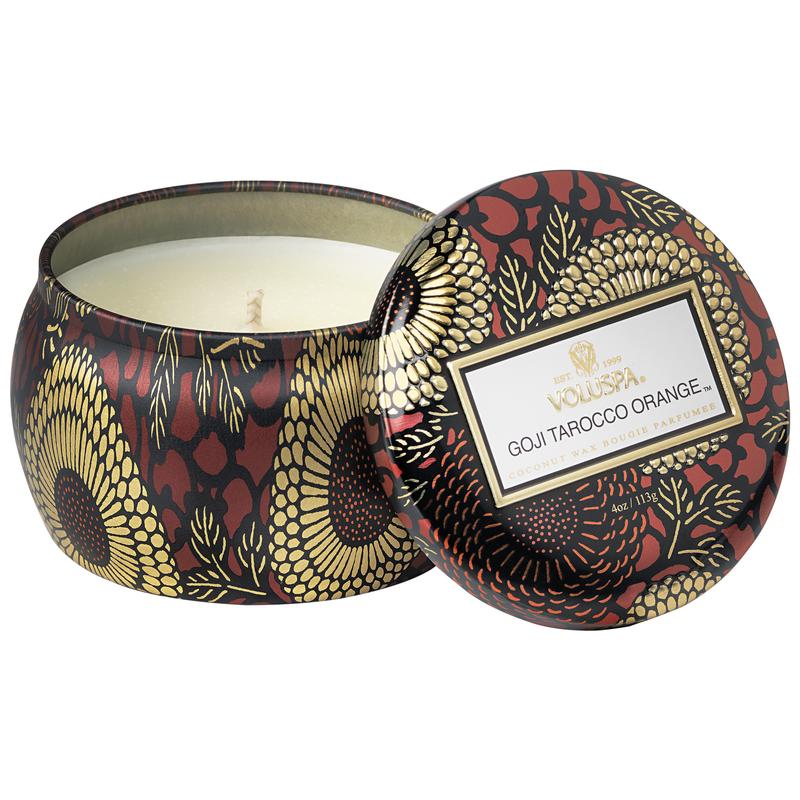 Voluspa Japonica Goji Tarocco Orange Mini Tin Candle 4oz
