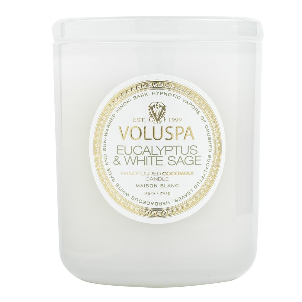 Voluspa Maison Blanc Eucalyptus & White Sage Classic Candle 9.5oz