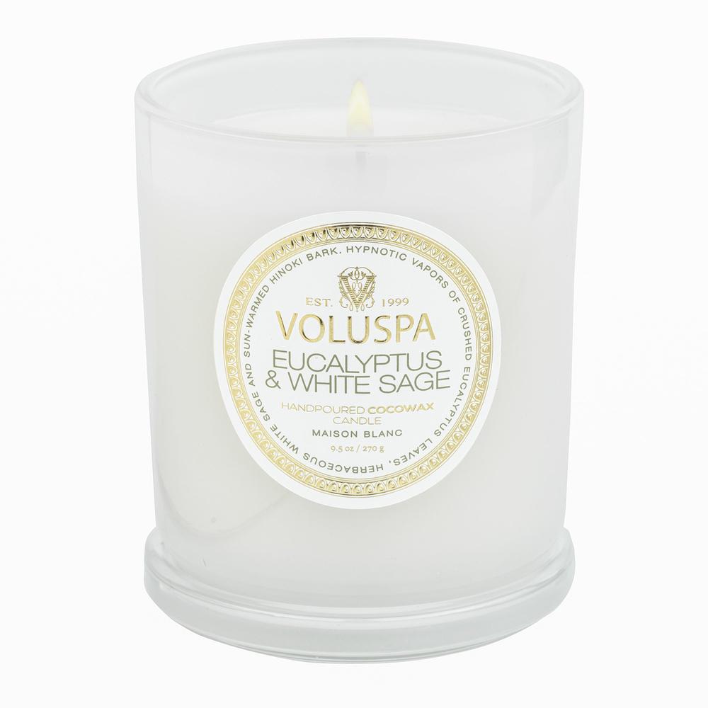 Voluspa Maison Blanc Eucalyptus & White Sage Classic Candle 9.5oz