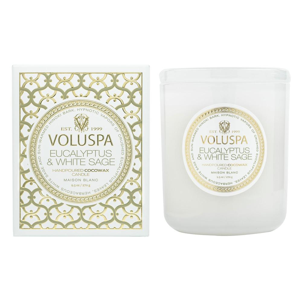 Voluspa Maison Blanc Eucalyptus & White Sage Classic Candle 9.5oz