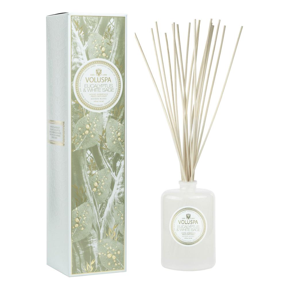 Voluspa Maison Blanc Eucalyptus & White Sage Reed Diffuser