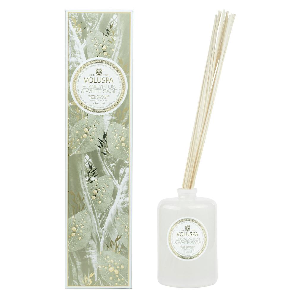 Voluspa Maison Blanc Eucalyptus & White Sage Reed Diffuser