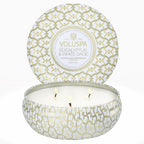 Voluspa Maison Blanc Eucalyptus & White Sage 3 Wick Tin Candle 12oz
