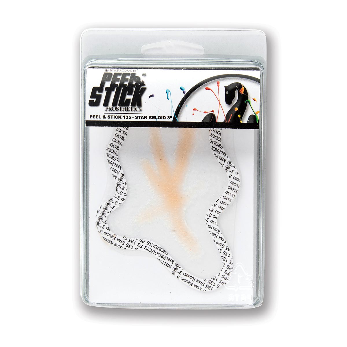 MEL Products Peel & Stick Prosthetics: 135 - Star Keloid 3in