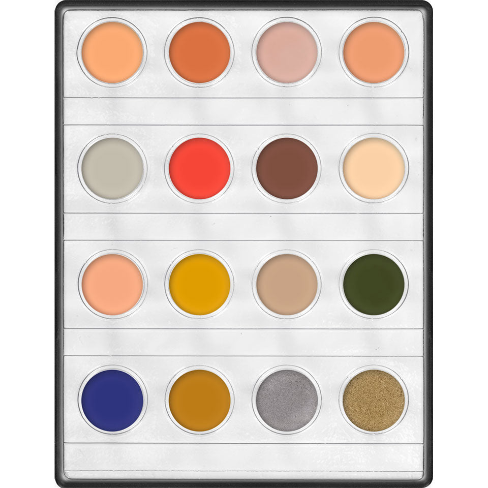 Kryolan Professional 1006 Supracolor Mini-Palette 16 Colors - 10