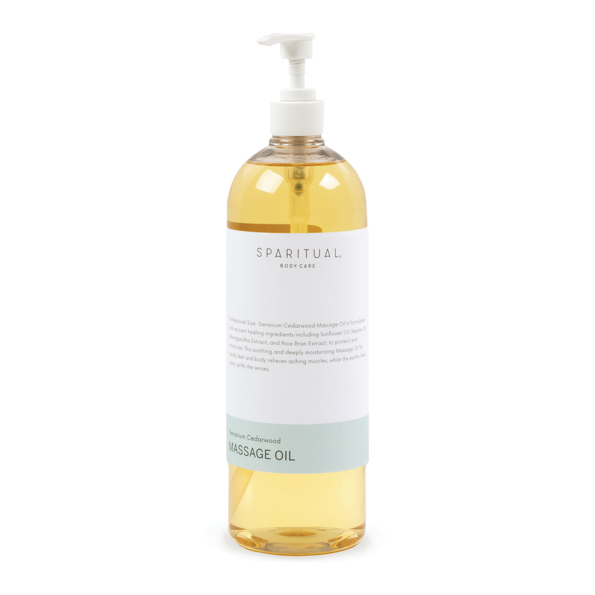SPARITUAL Massage Oil Geranium Cedarwood 33oz