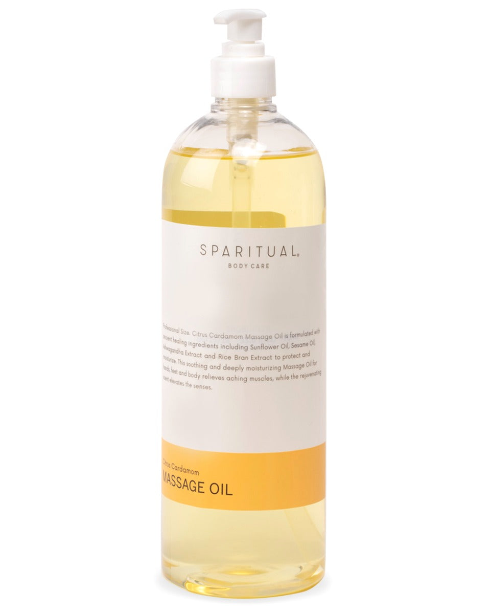 SPARITUAL Massage Oil Citrus Cardamom 33oz