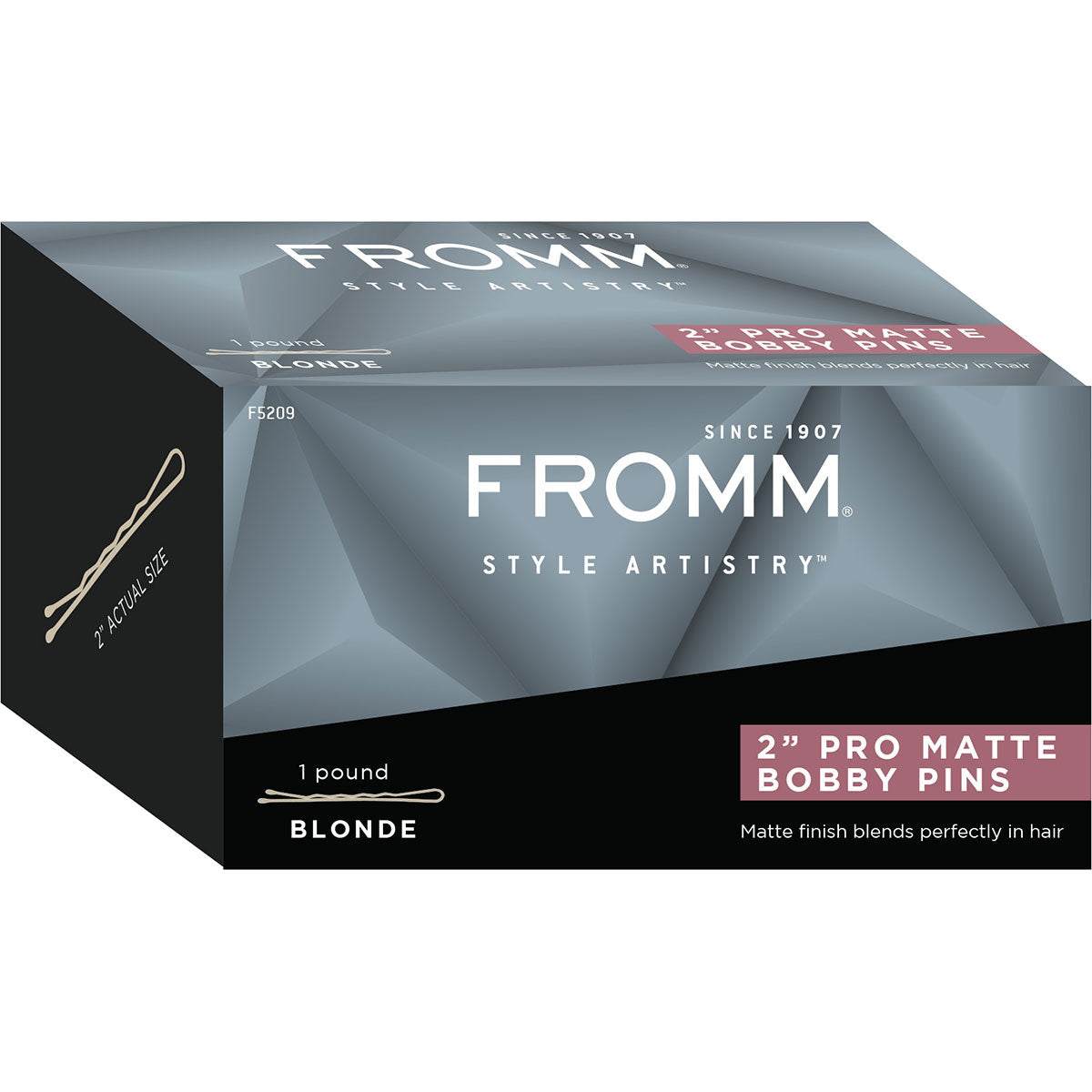 Fromm Diane 1907 Pro Matte Bobby Pins 2 inch - 1lb Box