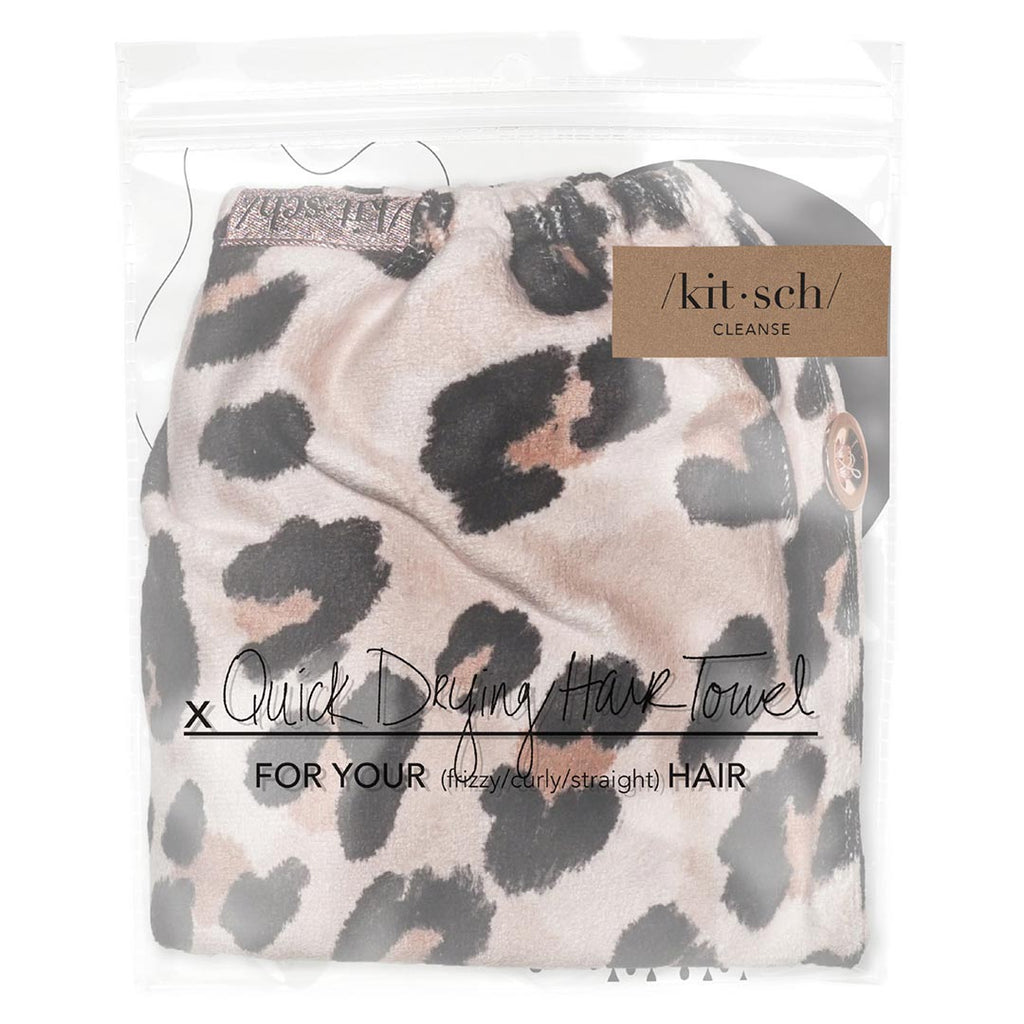 Kitsch Microfiber Hair Towel - Leopard