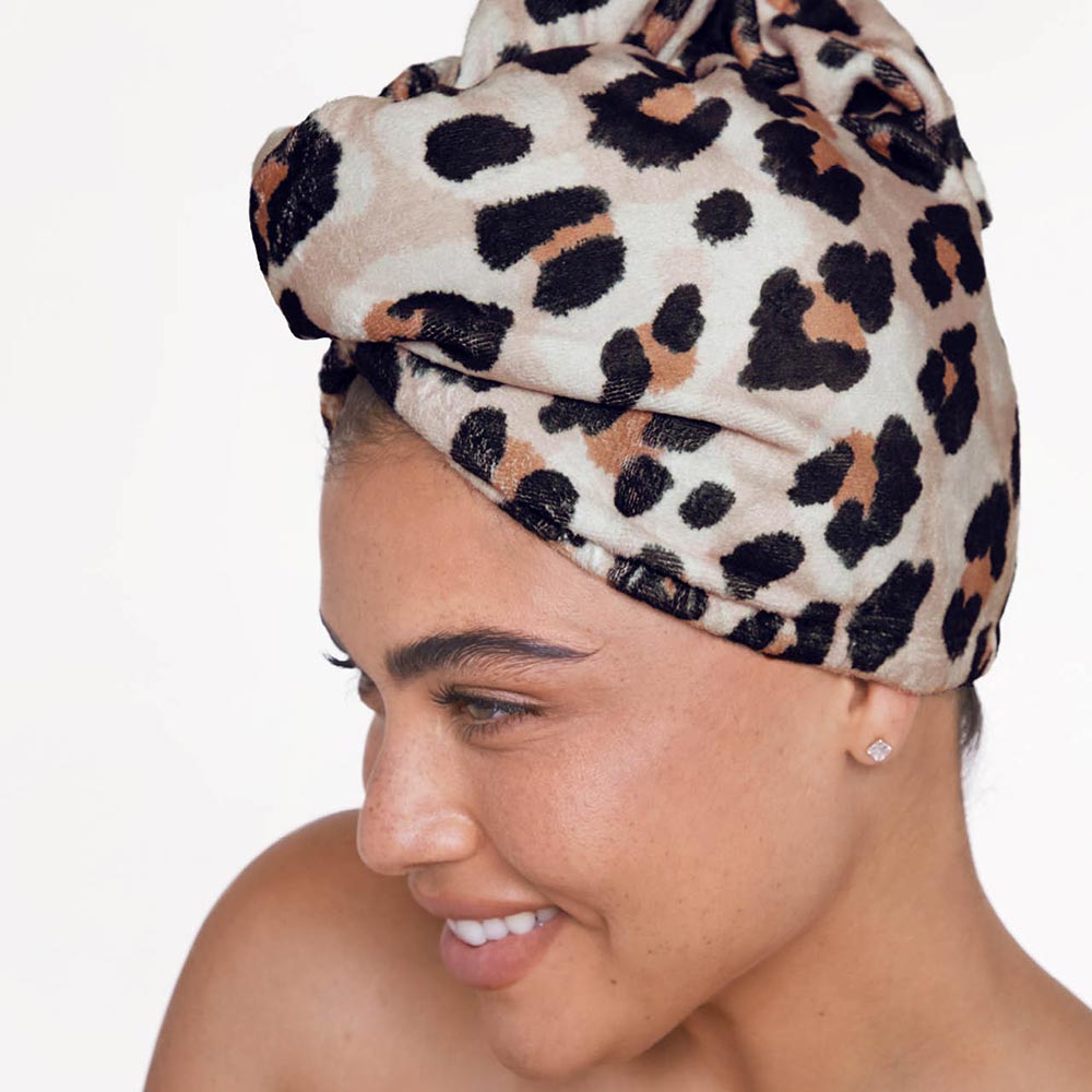Kitsch Microfiber Hair Towel - Leopard