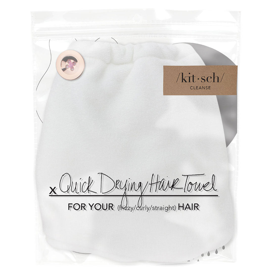 Kitsch Microfiber Hair Towel - White