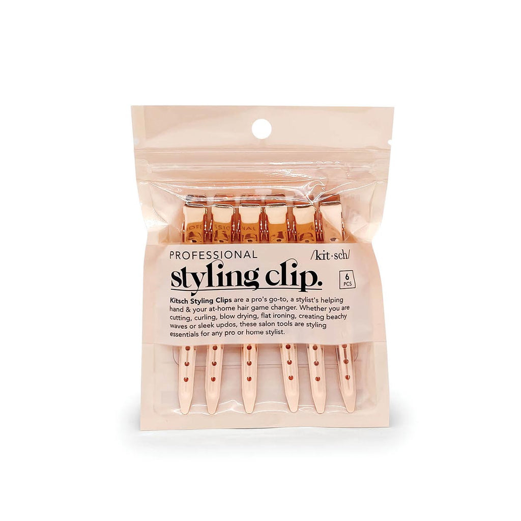 Kitsch Styling Hair Clips 6pc - Rose Gold
