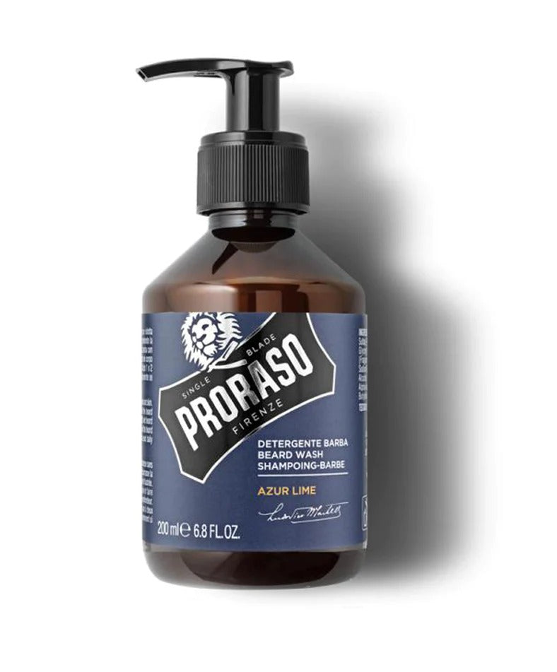 Proraso Beard Wash: Azure Lime 6.8oz