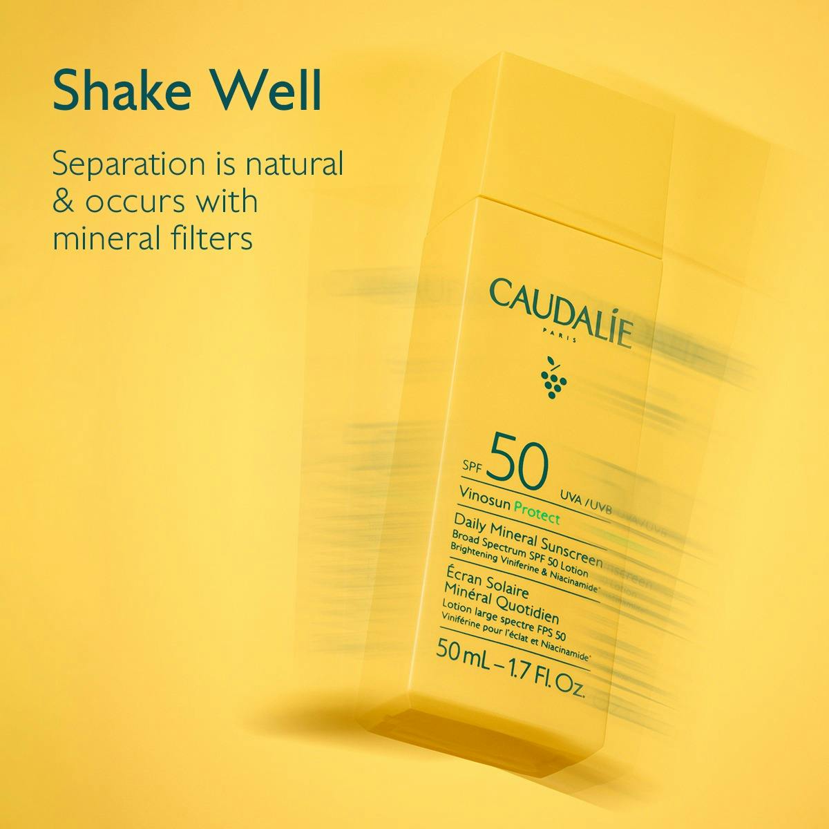 Caudalie Vinosun Protect Daily Mineral Sunscreen SPF50 Lotion 1.7oz