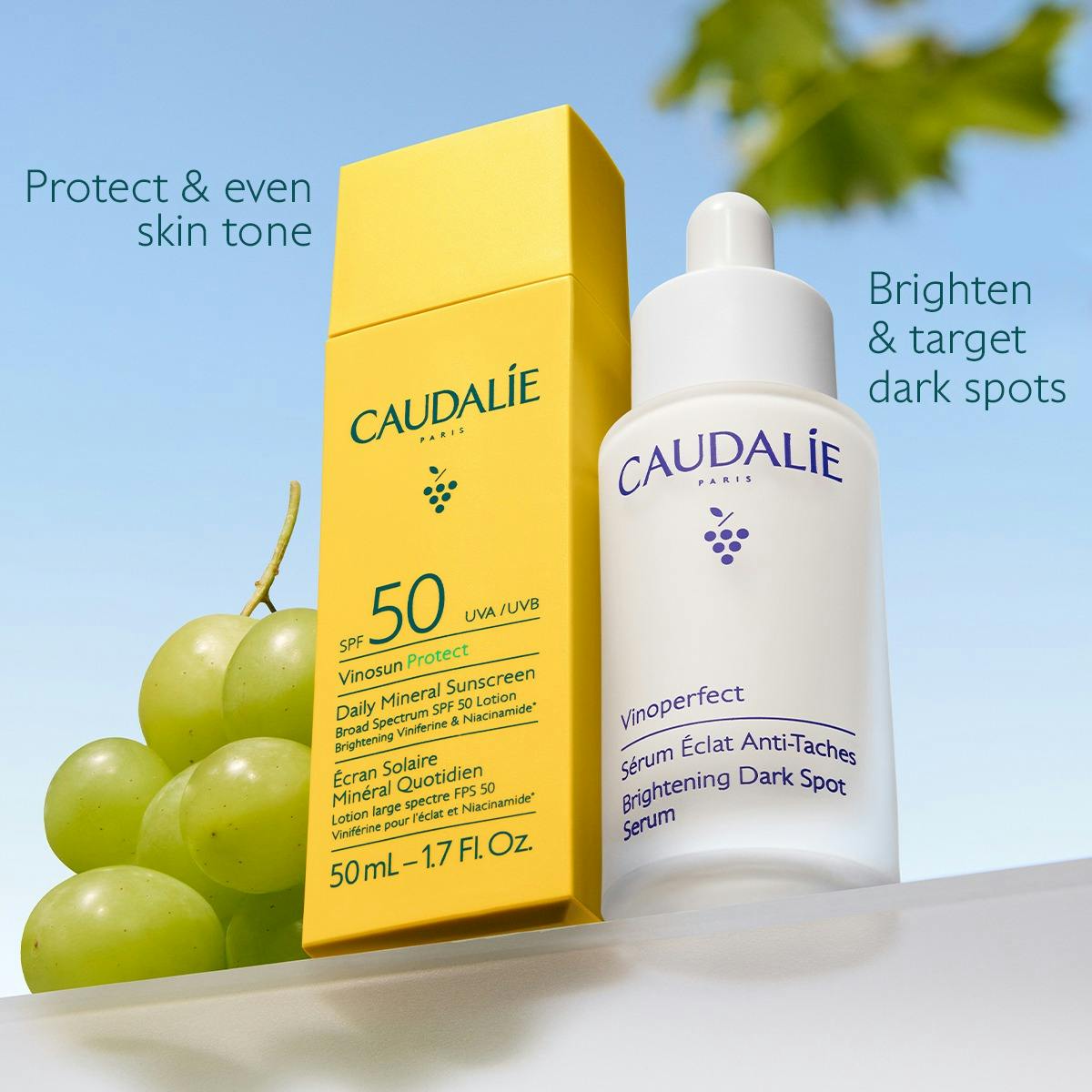 Caudalie Vinosun Protect Daily Mineral Sunscreen SPF50 Lotion 1.7oz