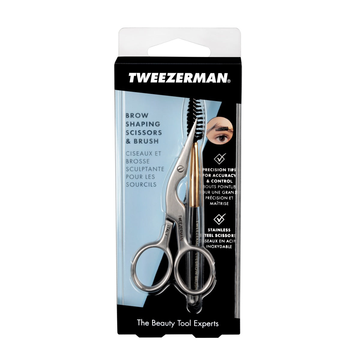 TWEEZERMAN Brow Shaping Scissors & Brush 2914-R