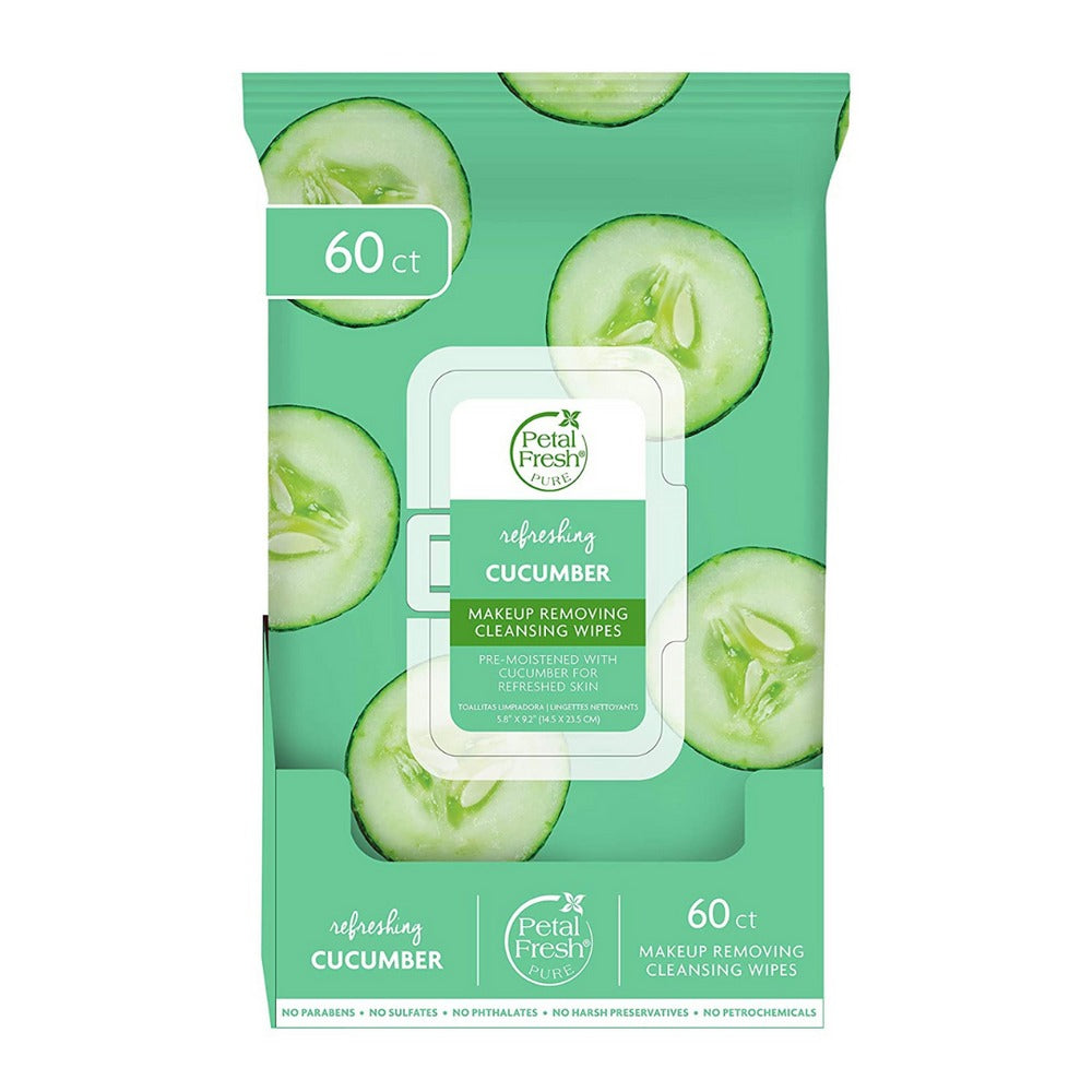 Petal Fresh Refreshing Cucumber Makeup Removing Cleansing Wipes 60ct