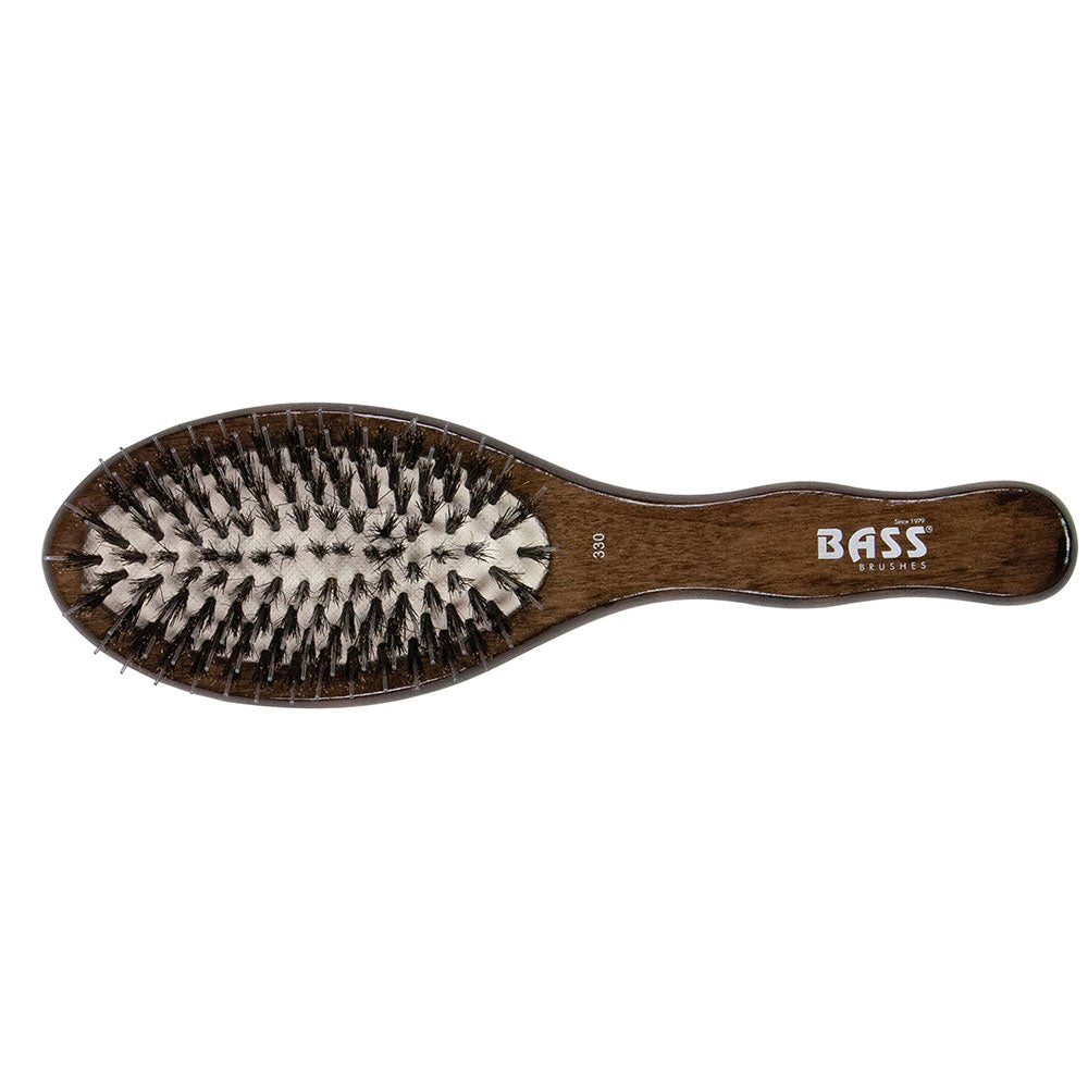 Bass Brushes 3 Series Shine & Condition Brush - Pure Natural Bristle + Nylon Pin