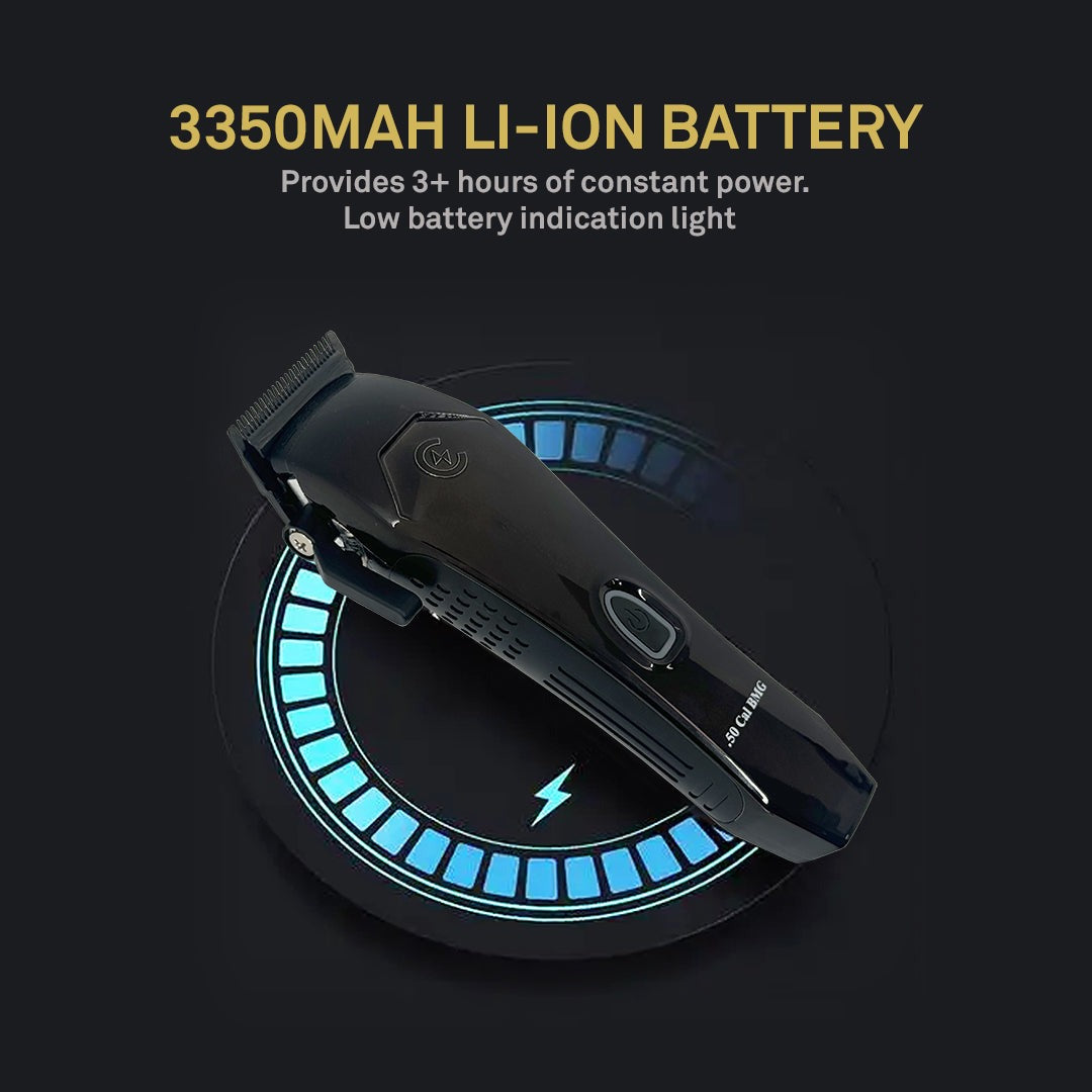 Caliber .50 Cal BMG Cordless Magnetic Motor Clipper, 3 Color Lid