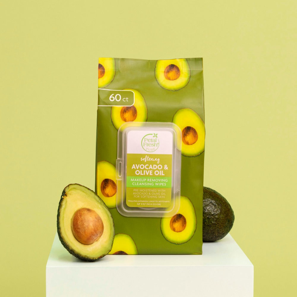 Petal Fresh Softening Avocado & Olive Oil Makeup Removing Cleansing Wipes 60ct