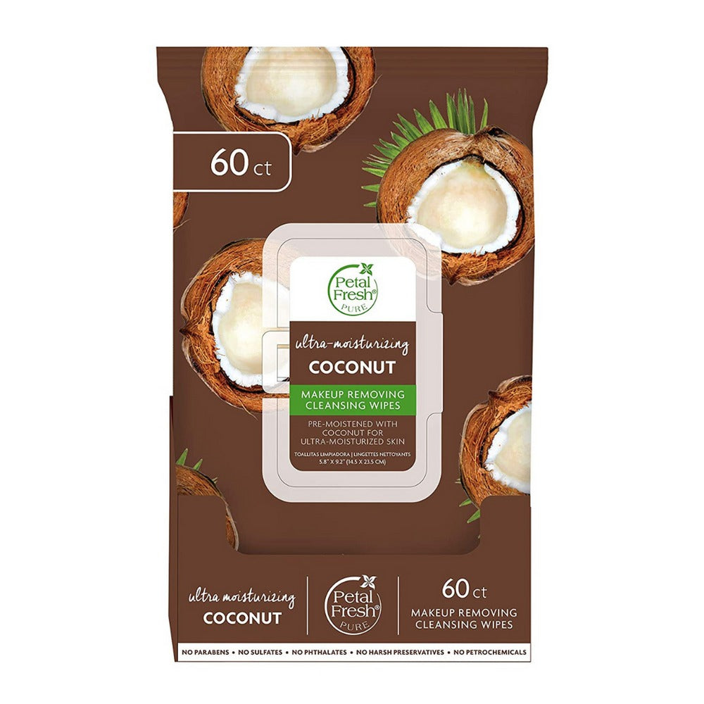 Petal Fresh Ultra-Moisturizing Coconut Makeup Removing Cleansing Wipes 60ct