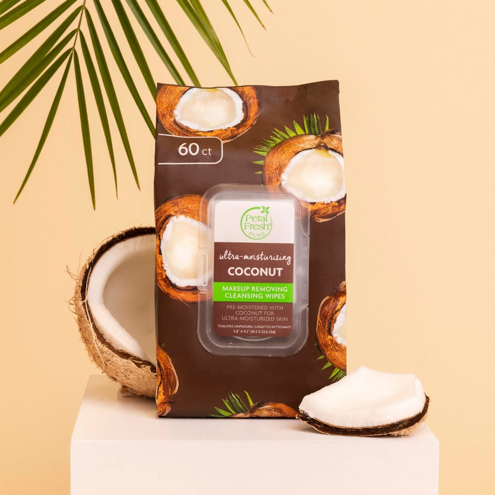 Petal Fresh Ultra-Moisturizing Coconut Makeup Removing Cleansing Wipes 60ct