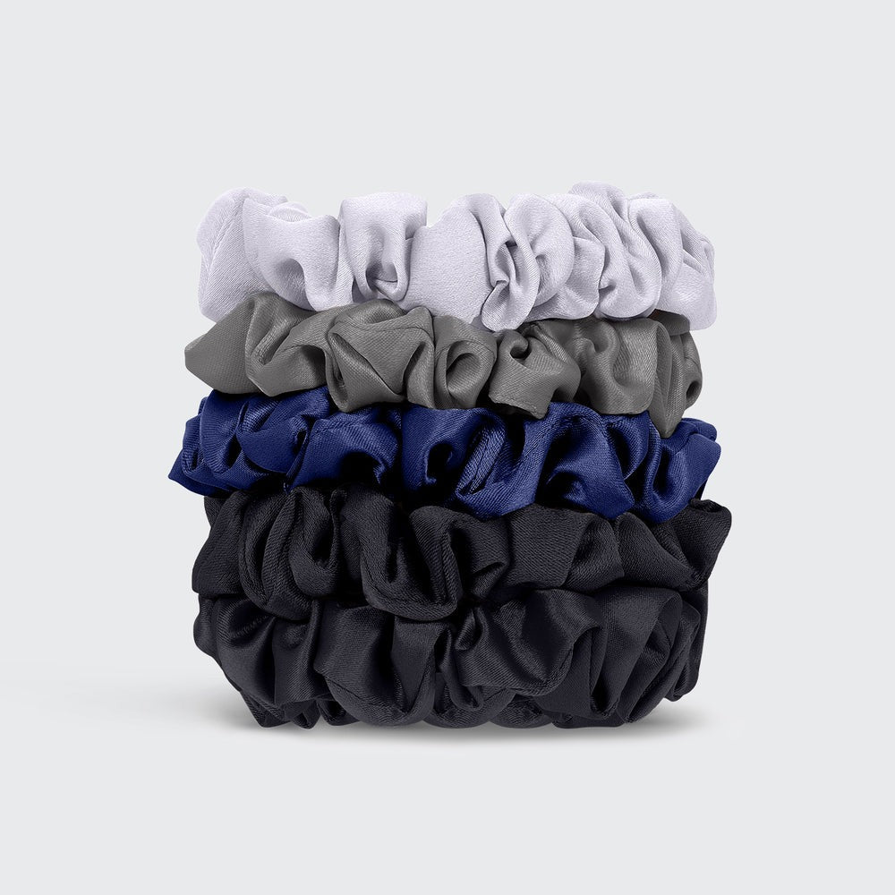 Kitsch Satin Petite Scrunchies 5pc Set - Midnight