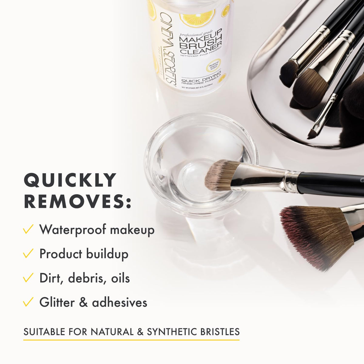 Cinema Secrets Tropical Lemon Makeup Brush Cleaner 8oz