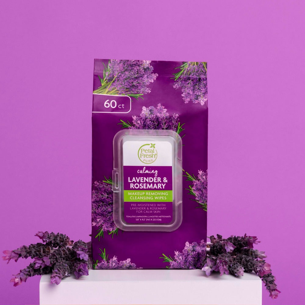 Petal Fresh Calming Lavender & Rosemary Makeup Removing Cleansing Wipes 60ct