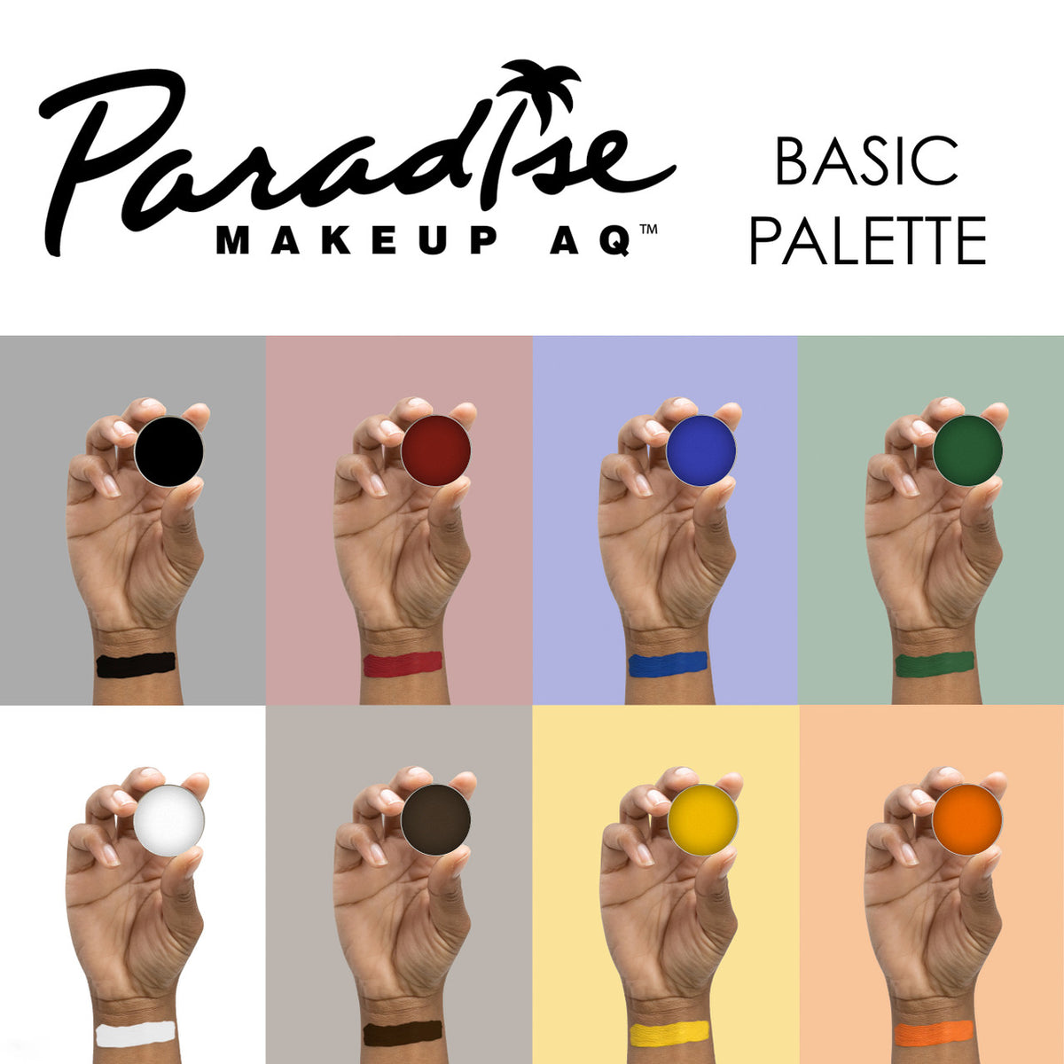 Mehron Paradise Makeup AQ™ 8 Color Magnetic Refillable Palette - Basic