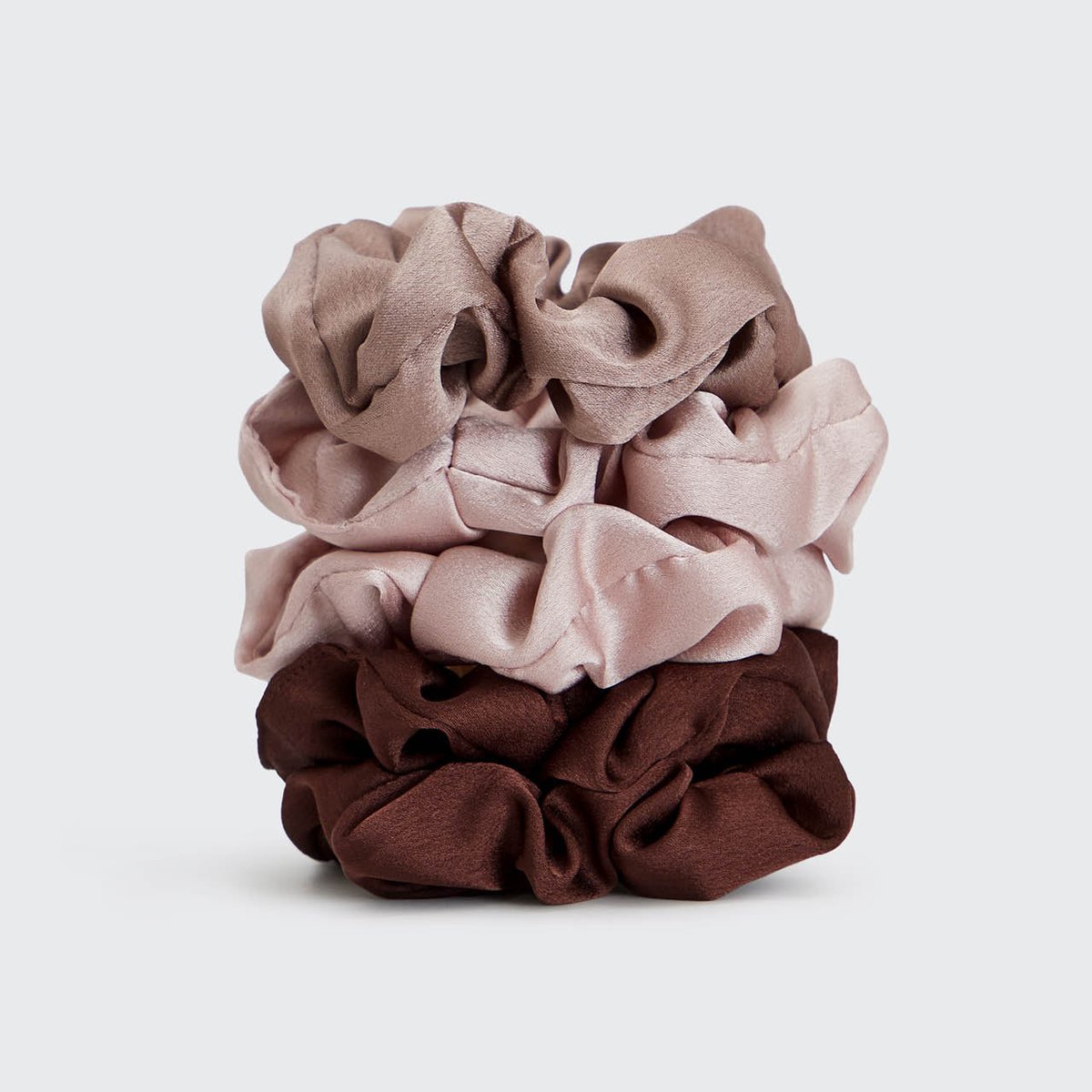 Kitsch Satin Sleep Scrunchies 5pk - Cameo